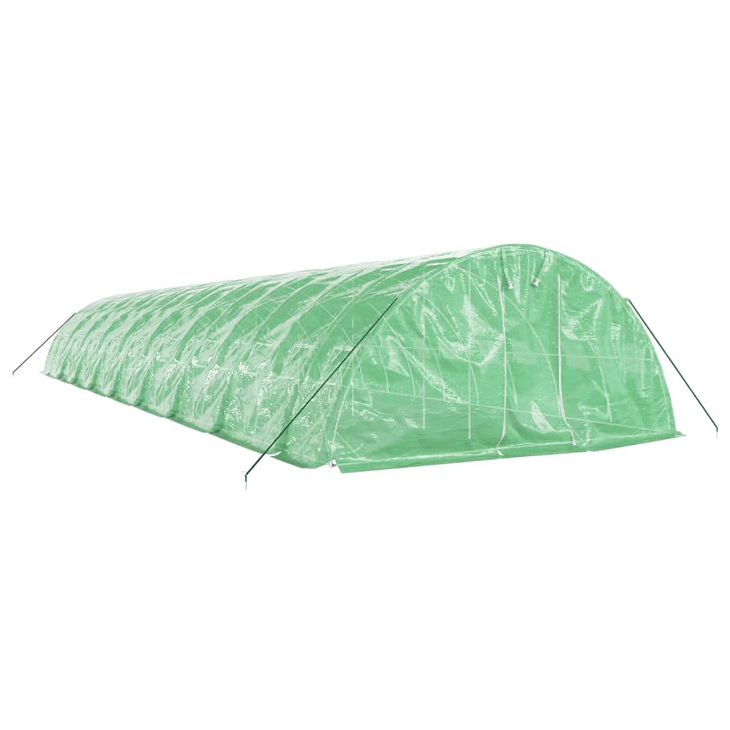 VidaXL Serre de jardin avec structure en acier 90 m² 18x5x2,3 m vert