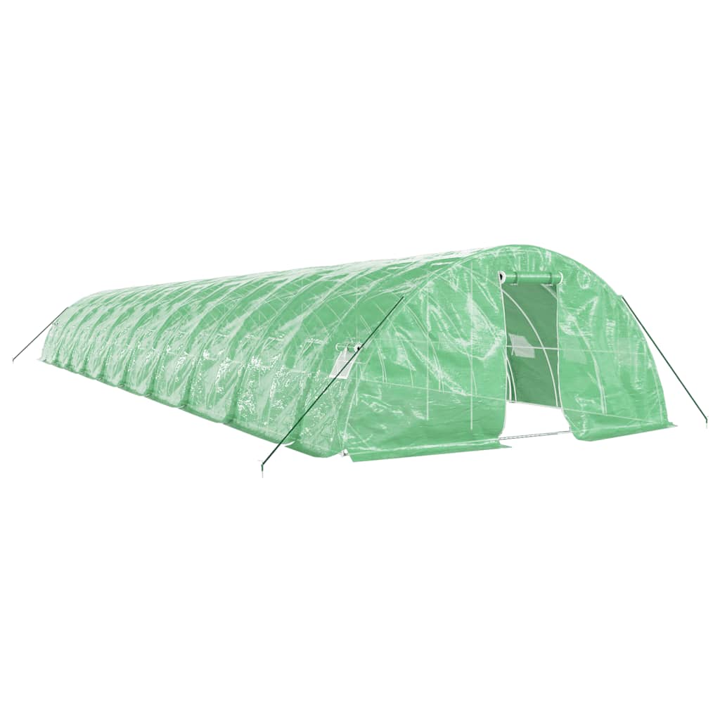 VidaXL Serre de jardin avec structure en acier 100 m² 20x5x2,3 m vert