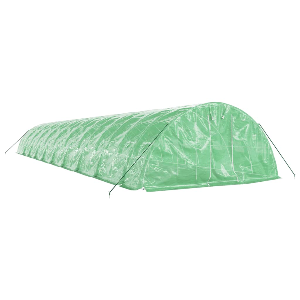 VidaXL Serre de jardin avec structure en acier 100 m² 20x5x2,3 m vert