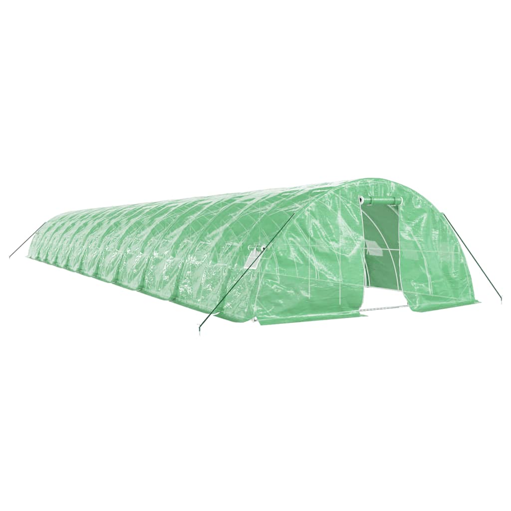 VidaXL Serre de jardin avec structure en acier 110 m² 22x5x2,3 m vert