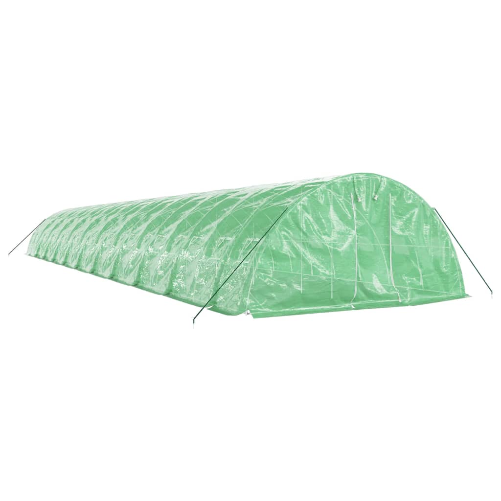 VidaXL Serre de jardin avec structure en acier 110 m² 22x5x2,3 m vert