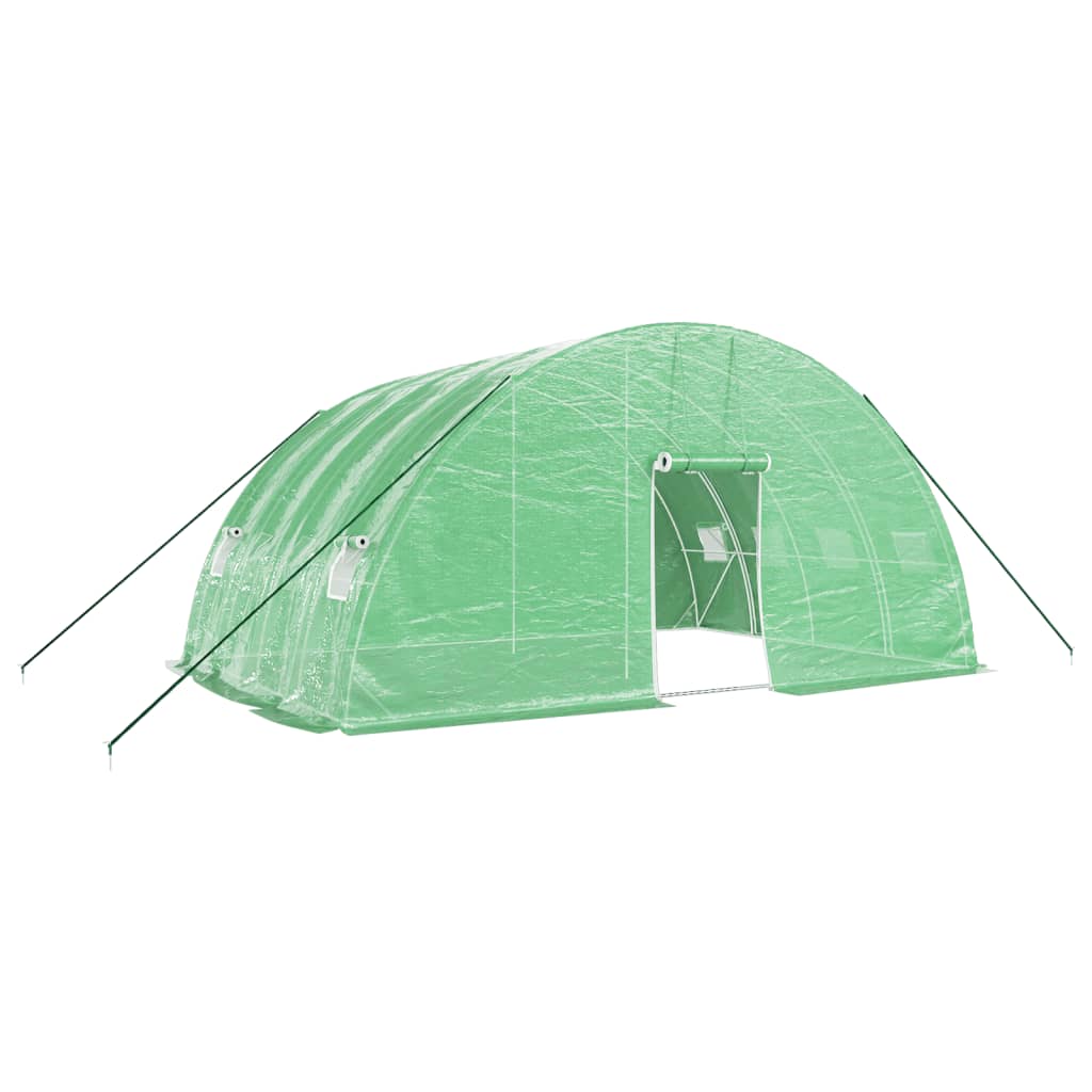 VidaXL Serre de jardin avec structure en acier 24 m² 6x4x2,85 m vert