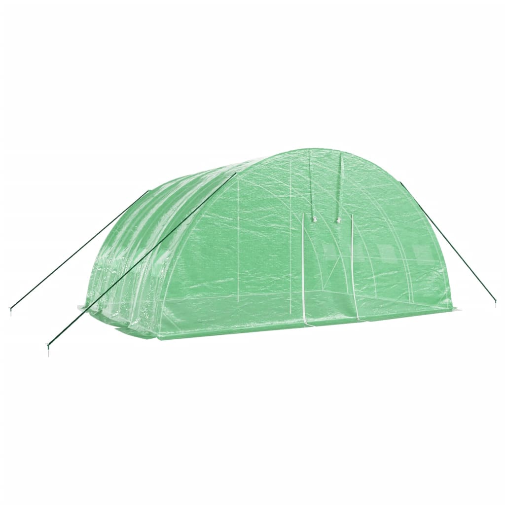 VidaXL Serre de jardin avec structure en acier 24 m² 6x4x2,85 m vert