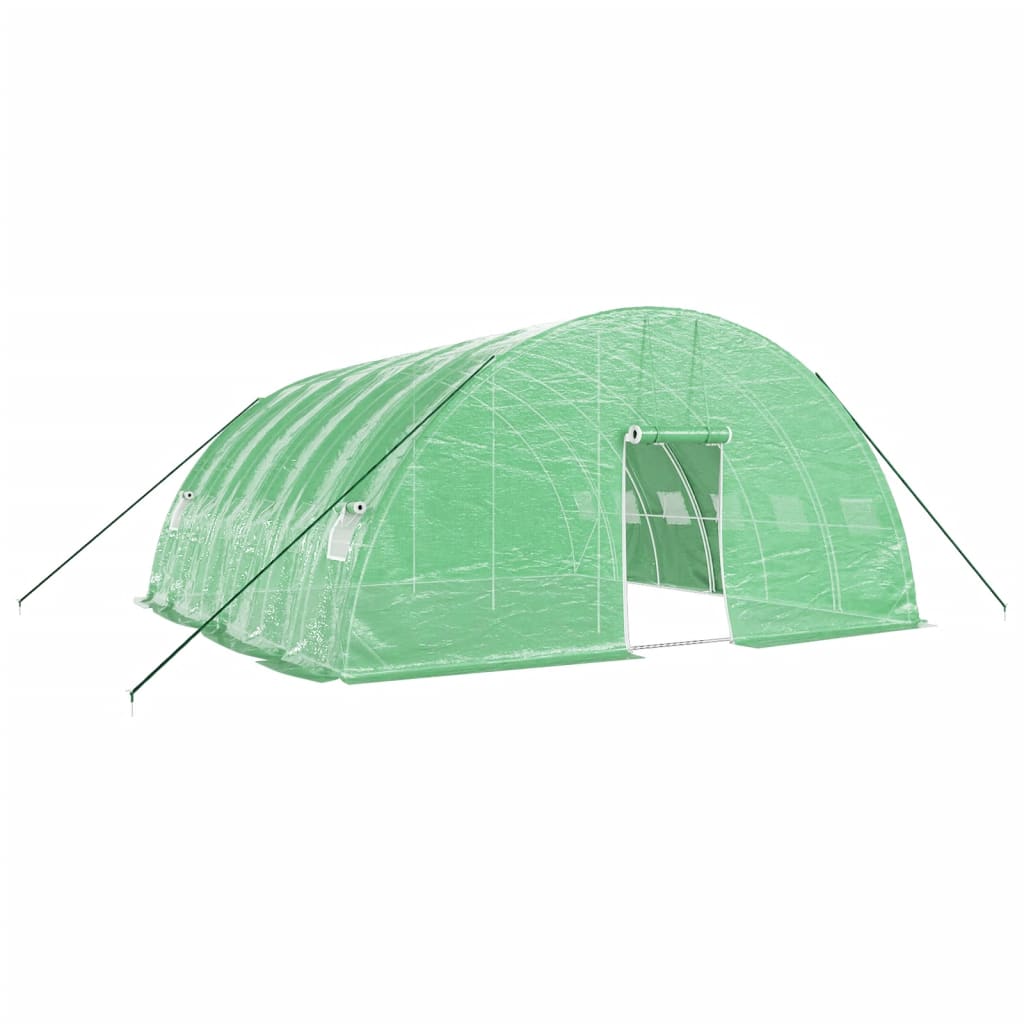 VidaXL Serre de jardin avec structure en acier 36 m² 6x6x2,85 m vert