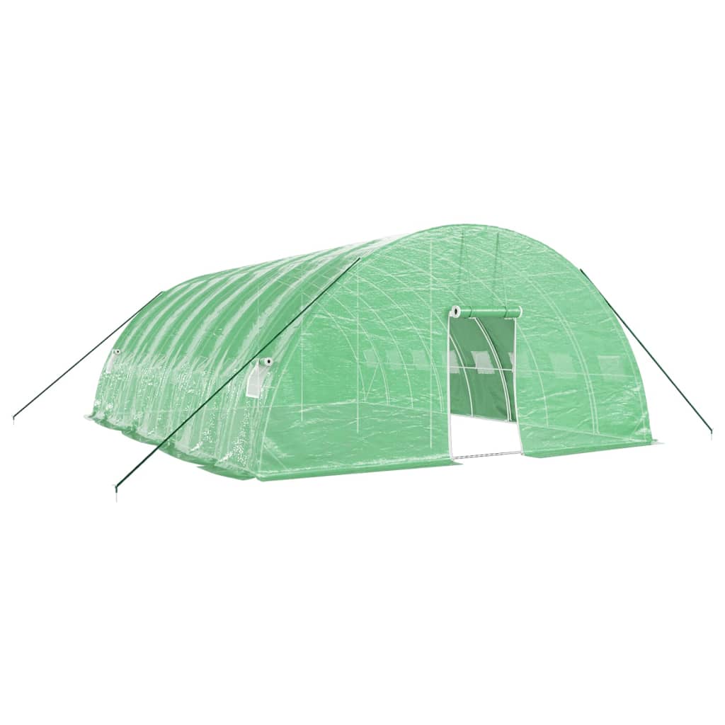 VidaXL Serre de jardin avec structure en acier 48 m² 8x6x2,85 m vert