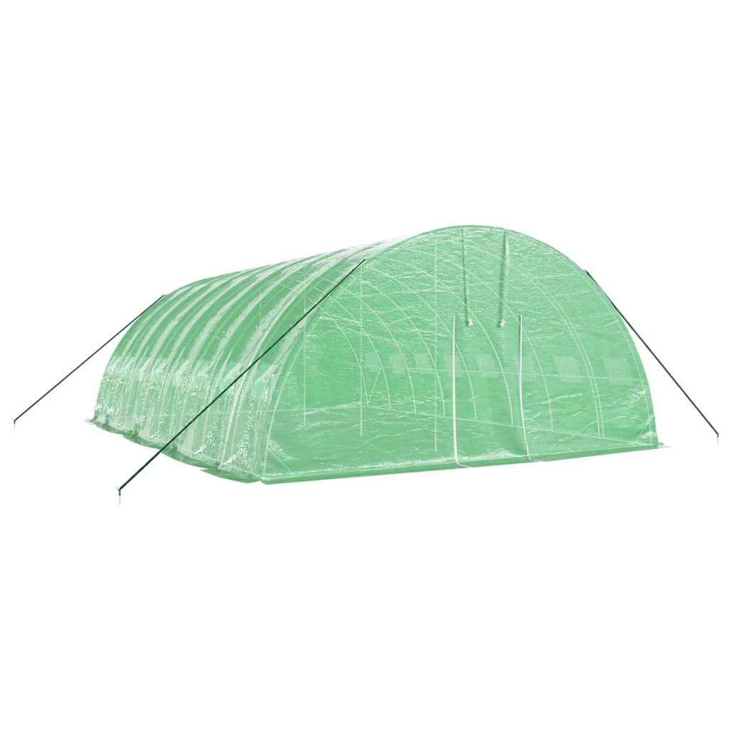 VidaXL Serre de jardin avec structure en acier 48 m² 8x6x2,85 m vert