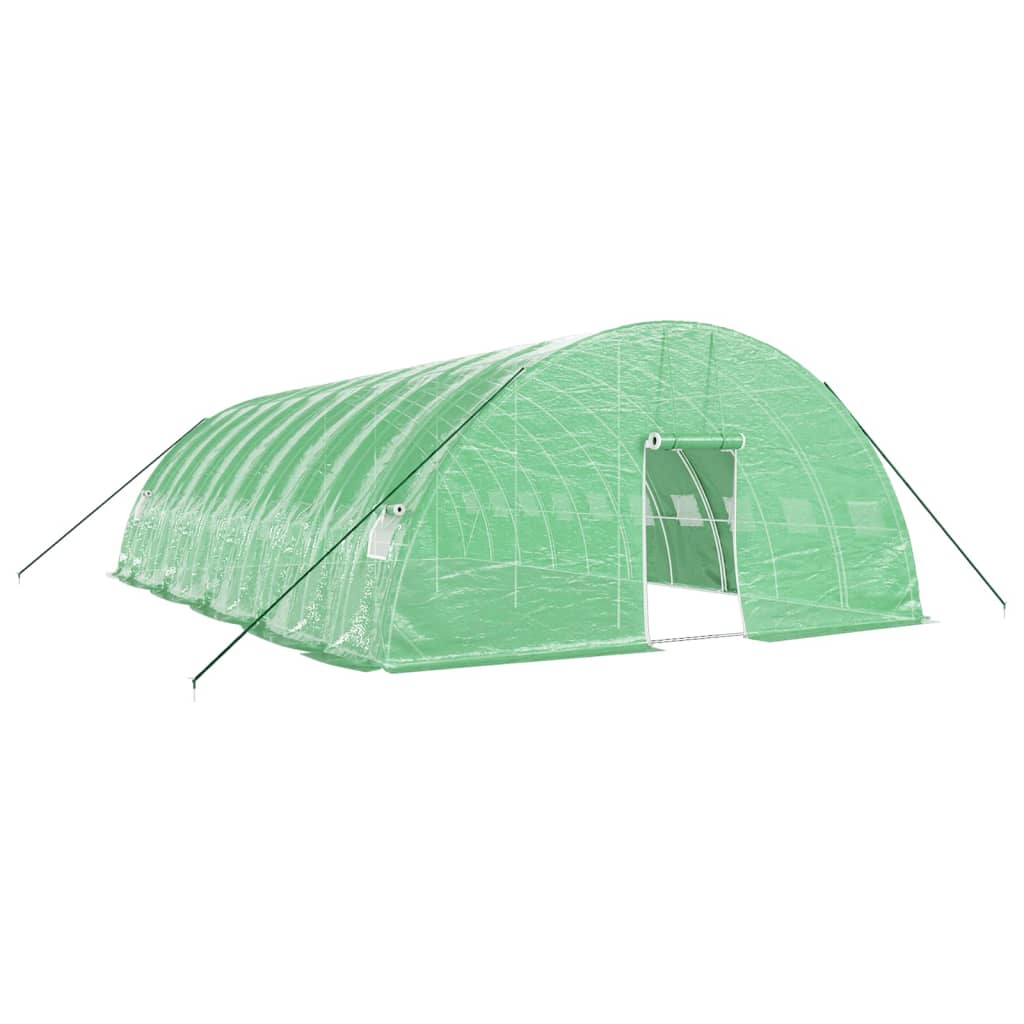 VidaXL Serre de jardin avec structure en acier 60 m² 10x6x2,85 m vert