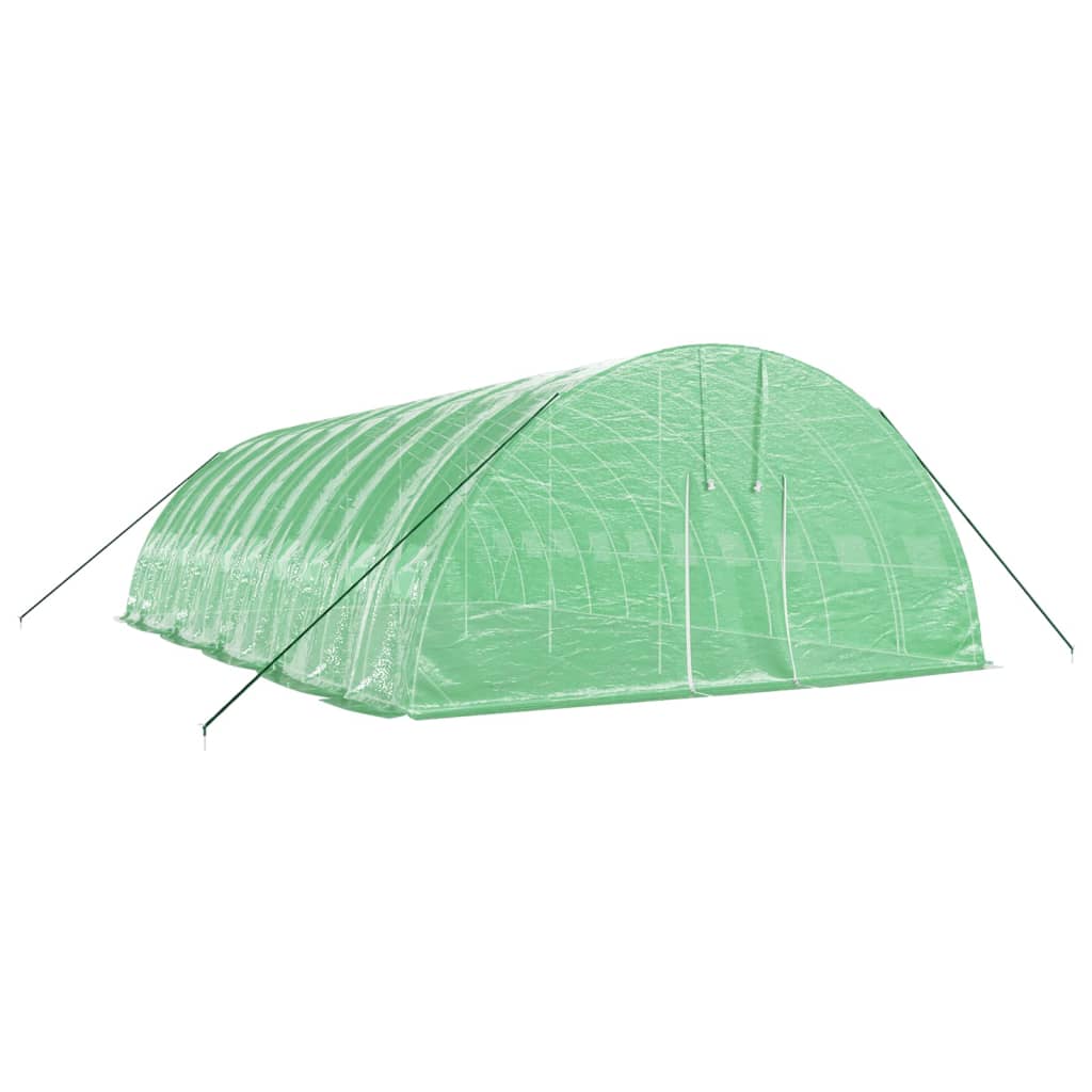 VidaXL Serre de jardin avec structure en acier 60 m² 10x6x2,85 m vert