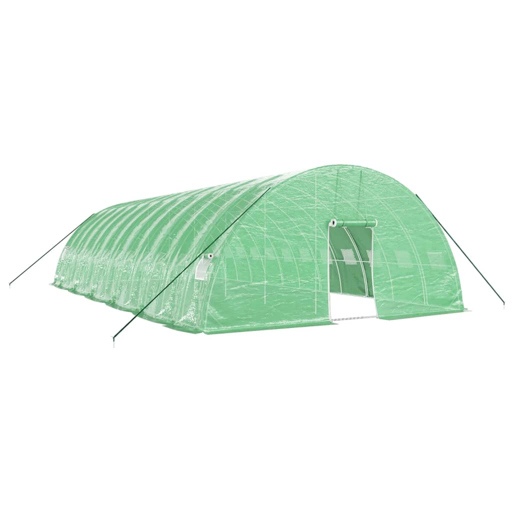 VidaXL Serre de jardin avec structure en acier 72 m² 12x6x2,85 m vert