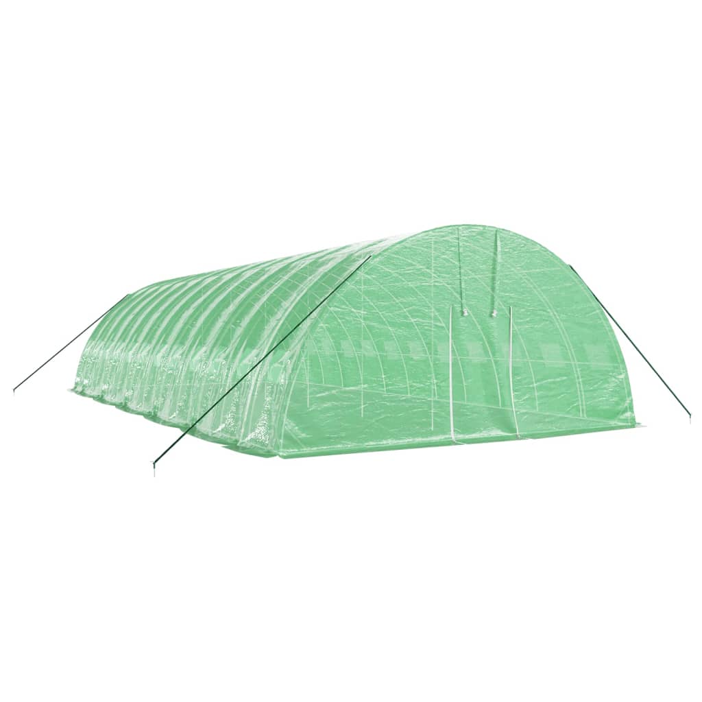 VidaXL Serre de jardin avec structure en acier 72 m² 12x6x2,85 m vert