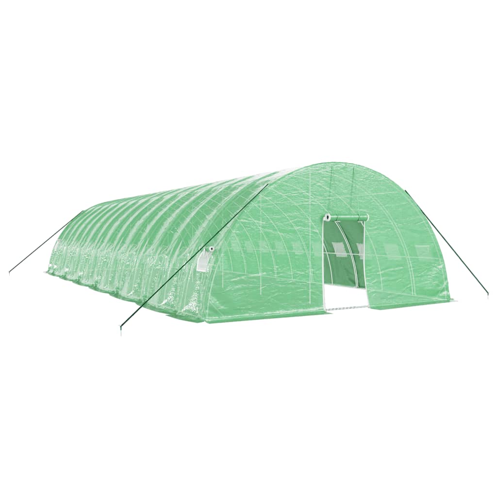 VidaXL Serre de jardin avec structure en acier 84 m² 14x6x2,85 m vert