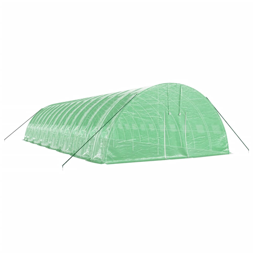 VidaXL Serre de jardin avec structure en acier 84 m² 14x6x2,85 m vert