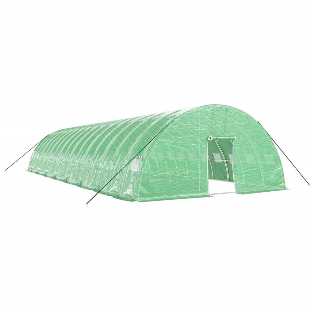 VidaXL Serre de jardin avec structure en acier 96 m² 16x6x2,85 m vert