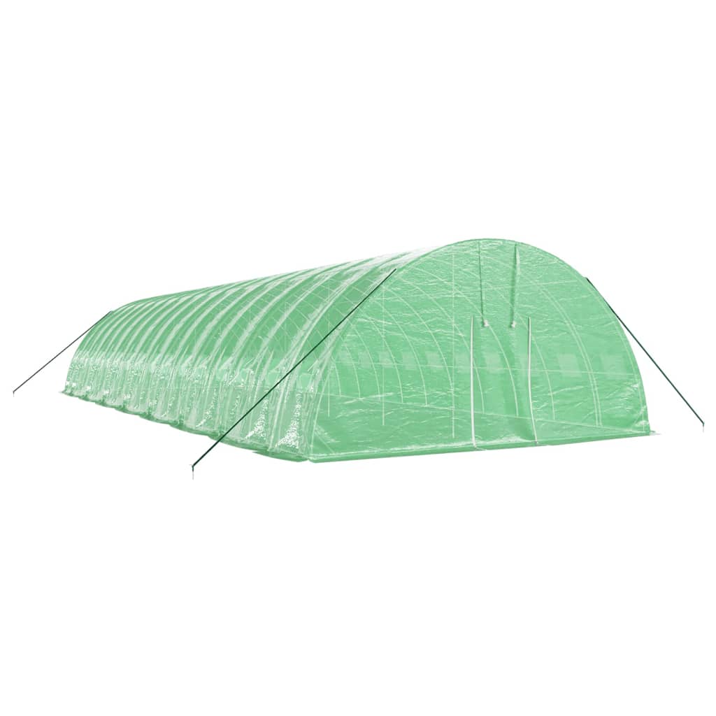 VidaXL Serre de jardin avec structure en acier 96 m² 16x6x2,85 m vert