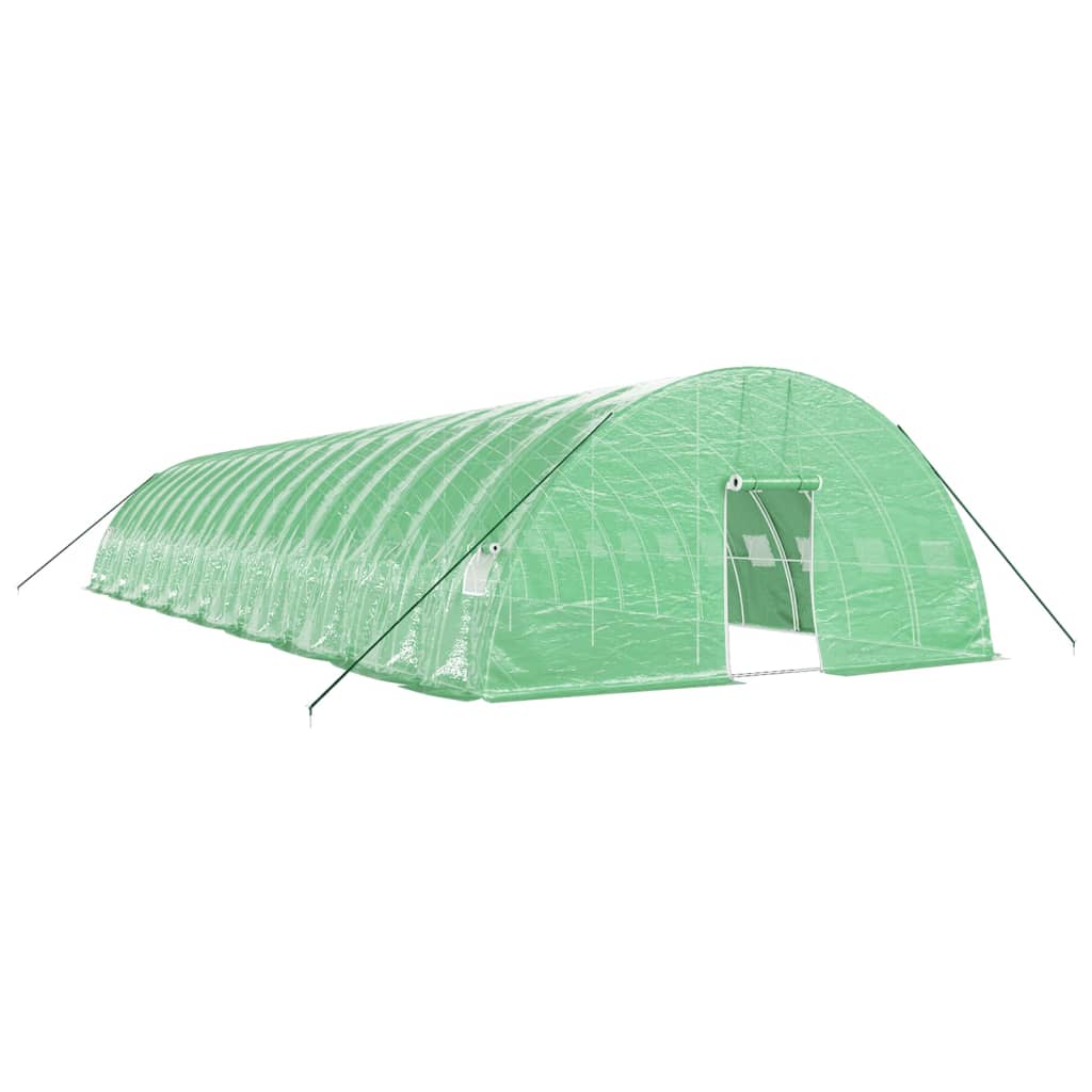 VidaXL Serre de jardin avec structure en acier 108 m² 18x6x2,85 m vert