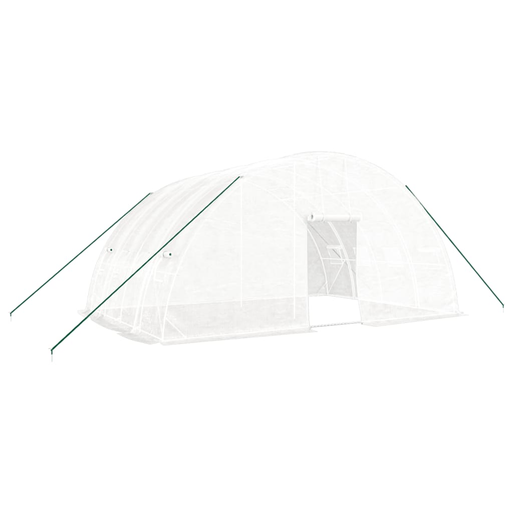 VidaXL Serre de jardin avec structure en acier 24 m² 6x4x2,85 m blanc