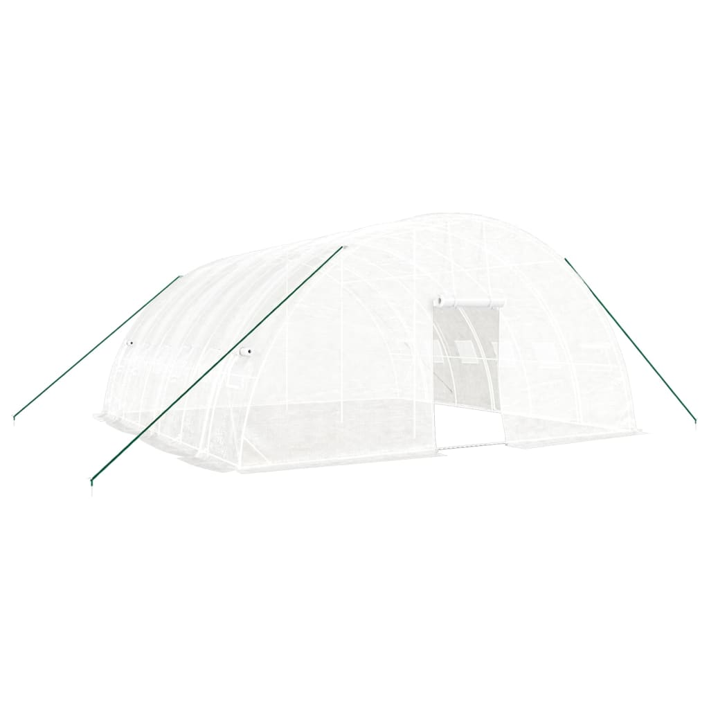 VidaXL Serre de jardin avec structure en acier 36 m² 6x6x2,85 m blanc