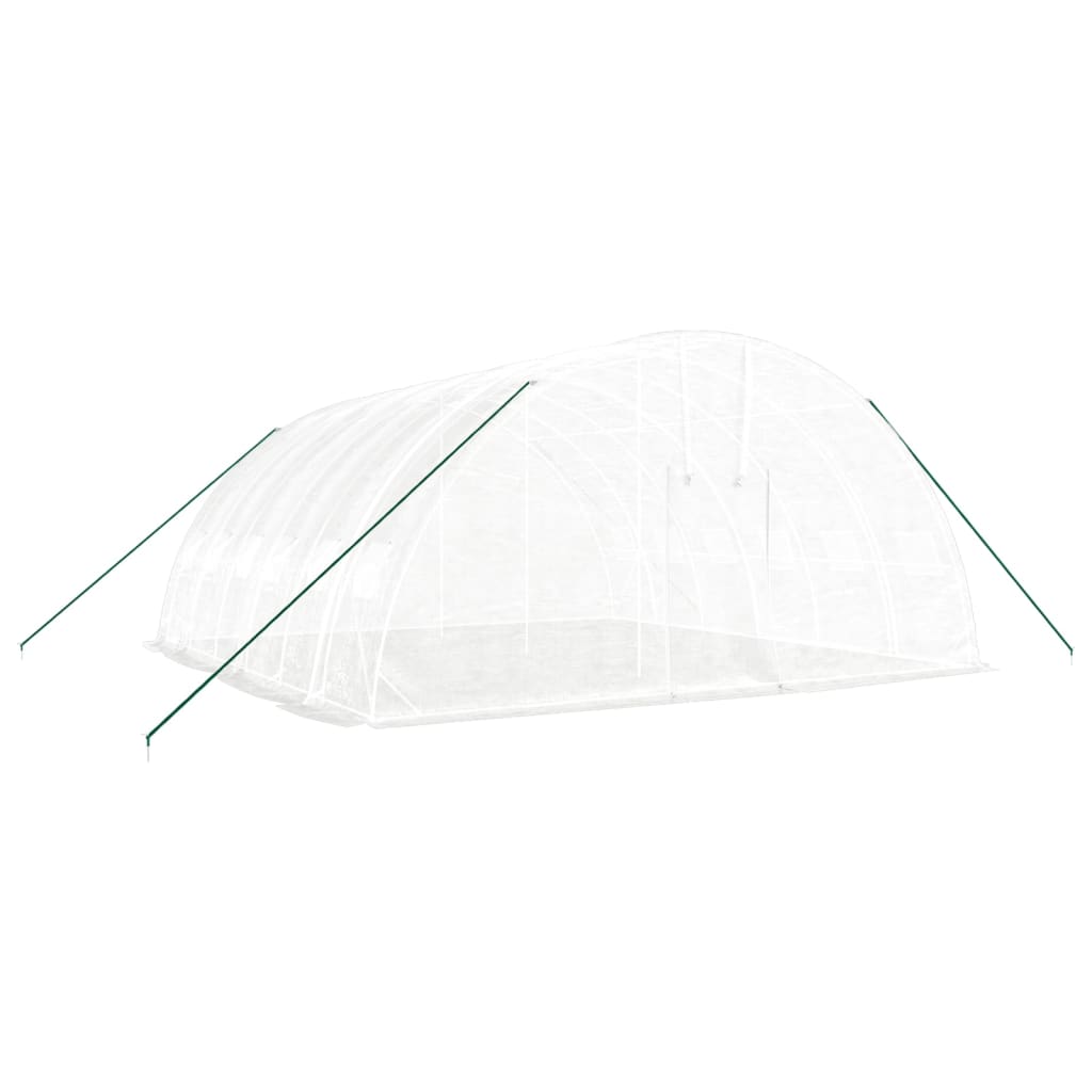 VidaXL Serre de jardin avec structure en acier 36 m² 6x6x2,85 m blanc
