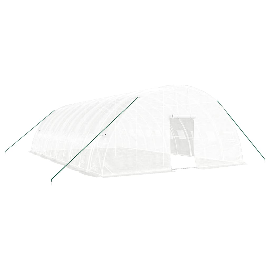 VidaXL Serre de jardin avec structure en acier 60 m² 10x6x2,85 m blanc