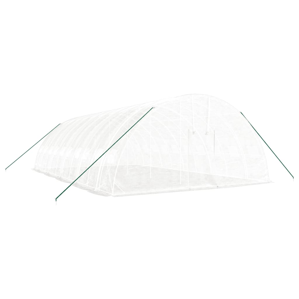VidaXL Serre de jardin avec structure en acier 60 m² 10x6x2,85 m blanc