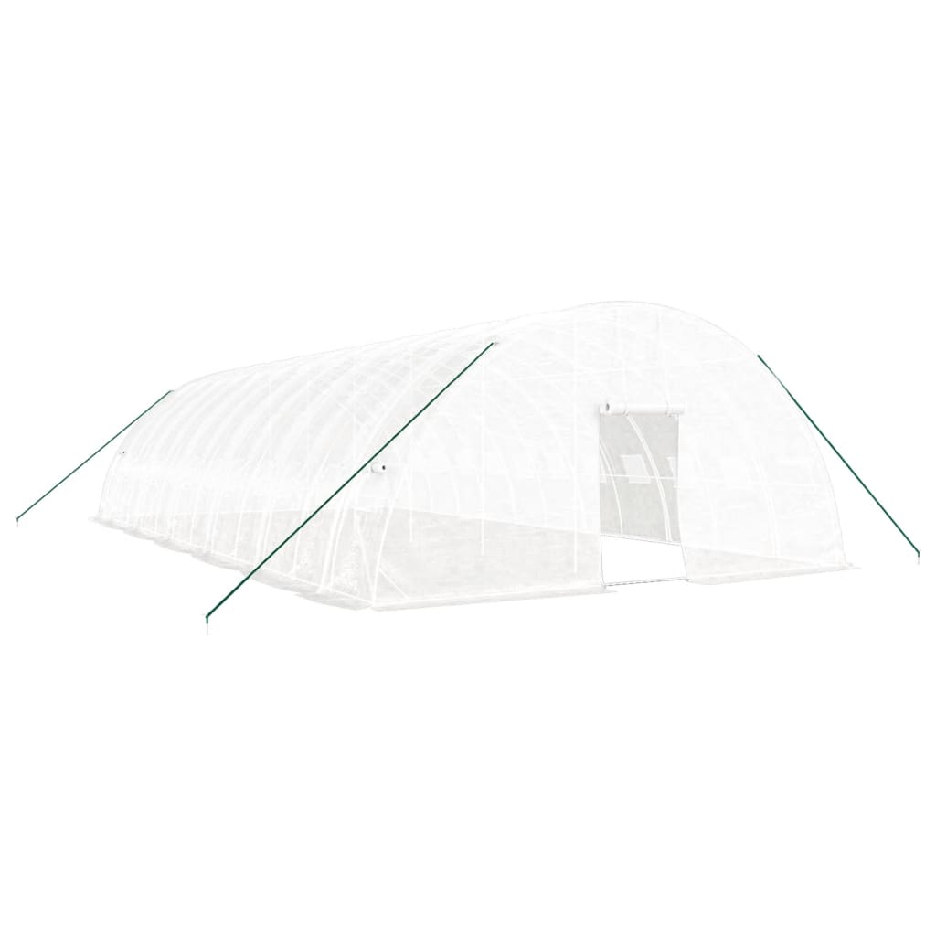 VidaXL Serre de jardin avec structure en acier 72 m² 12x6x2,85 m blanc