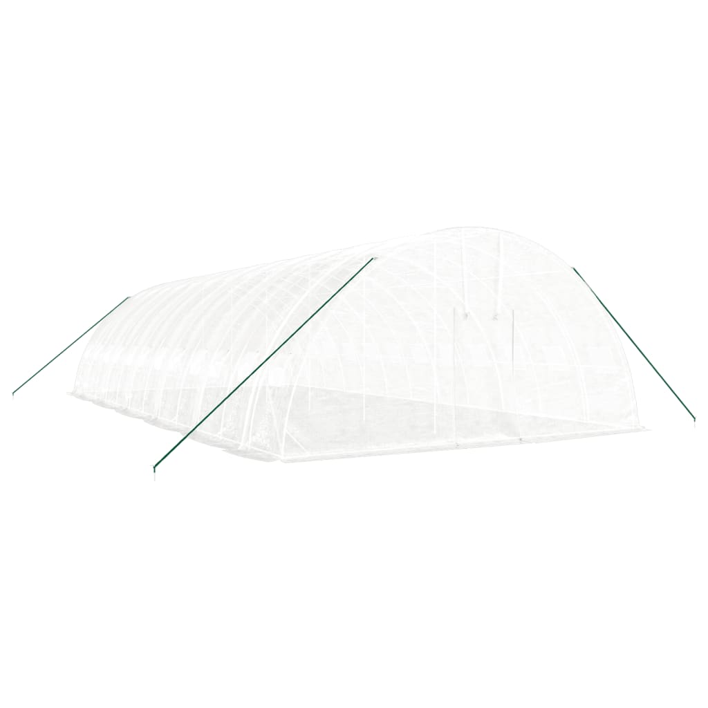 VidaXL Serre de jardin avec structure en acier 72 m² 12x6x2,85 m blanc