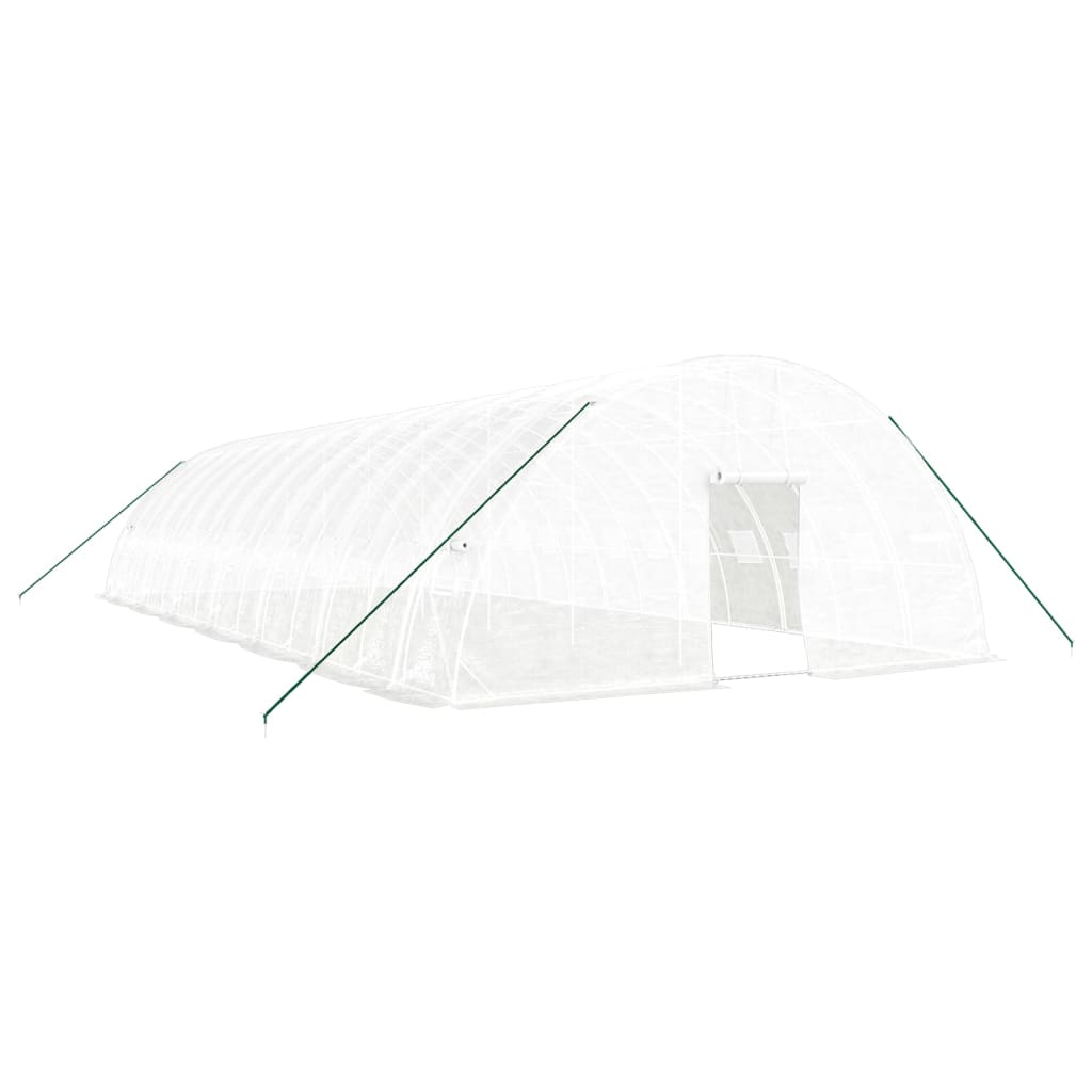 VidaXL Serre de jardin avec structure en acier 84 m² 14x6x2,85 m blanc