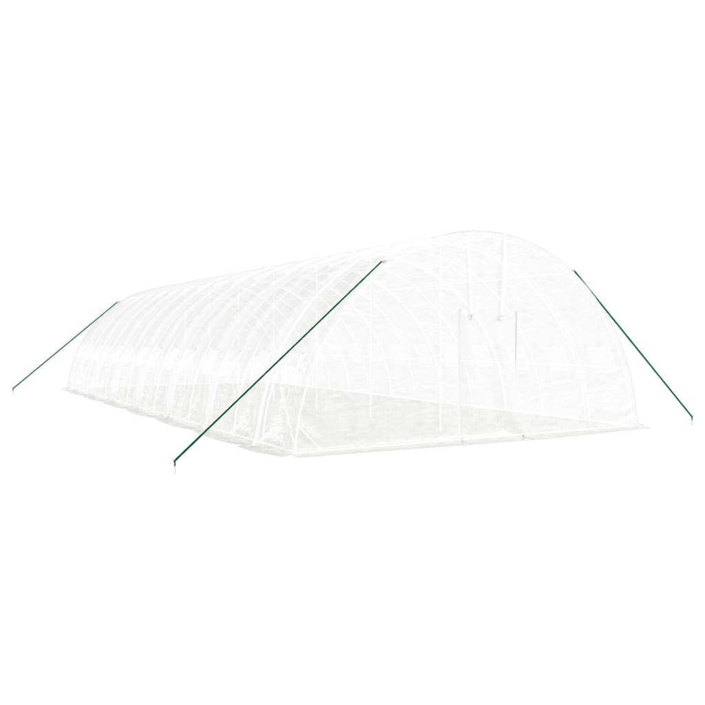 VidaXL Serre de jardin avec structure en acier 84 m² 14x6x2,85 m blanc