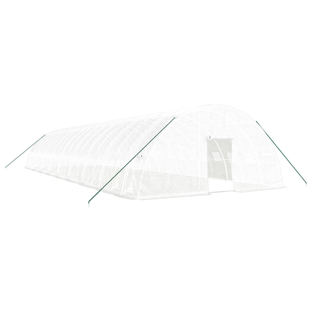 VidaXL Serre de jardin avec structure en acier 108 m² 18x6x2,85 m blanc