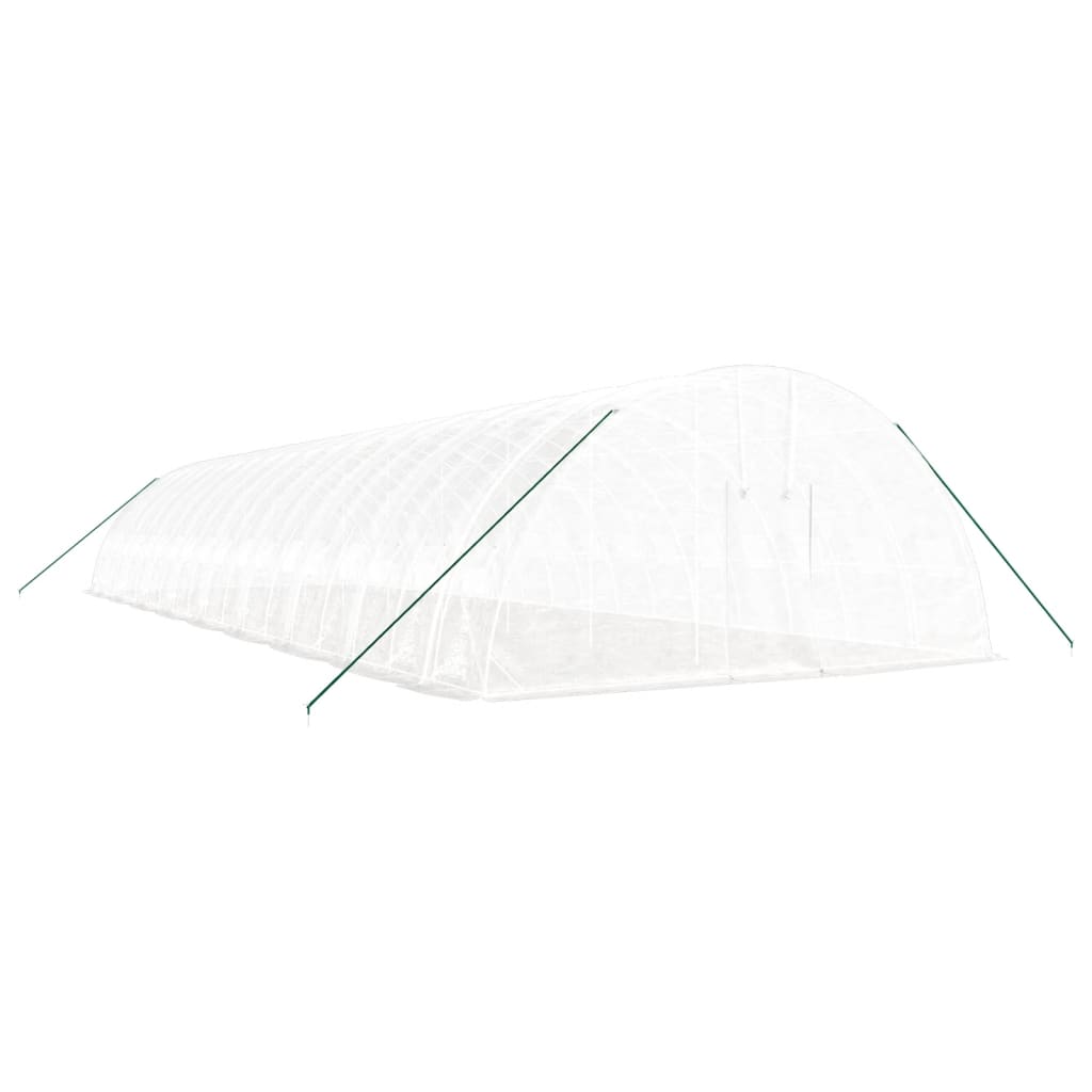VidaXL Serre de jardin avec structure en acier 108 m² 18x6x2,85 m blanc