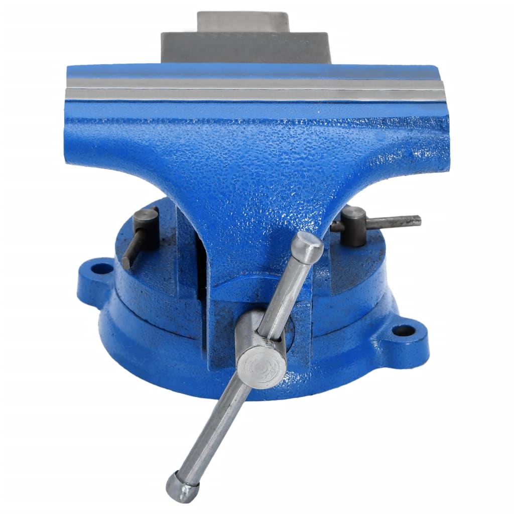 VidaXL étau 125 mm en fonte bleu