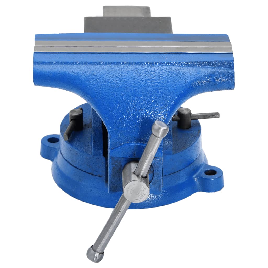 VidaXL étau 200 mm fonte bleu