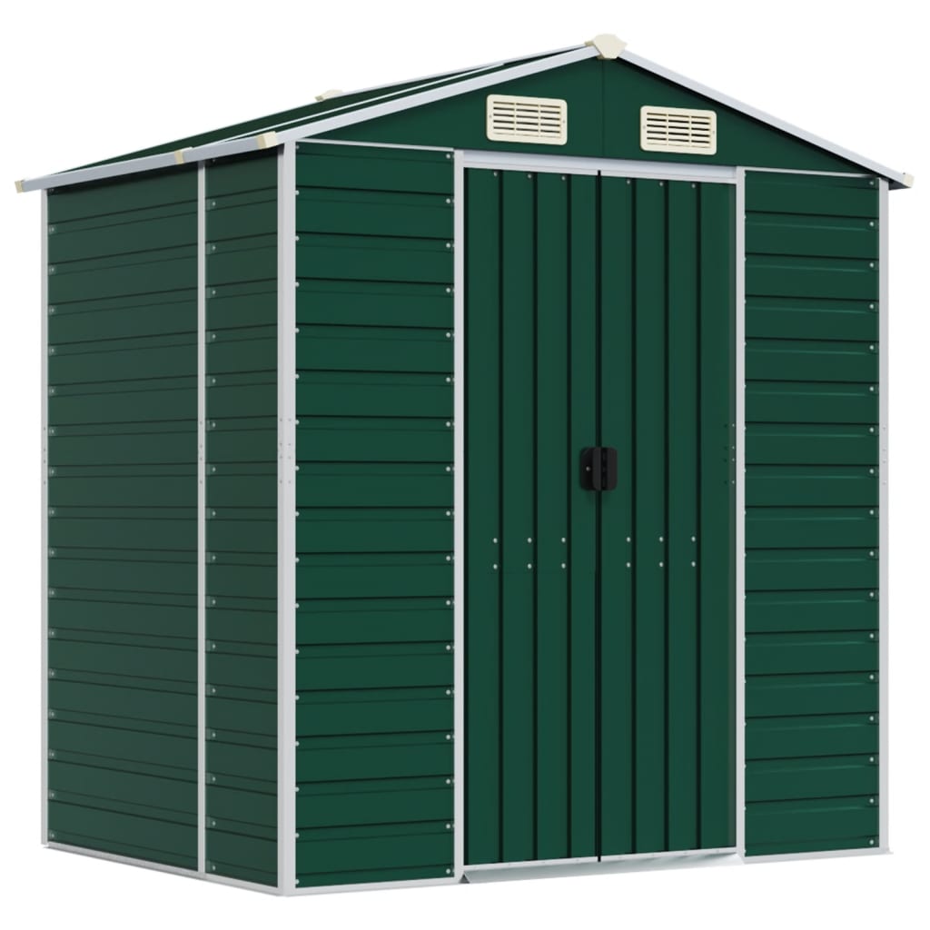 VidaXL Abri de jardin 191x130x198 cm acier galvanisé vert
