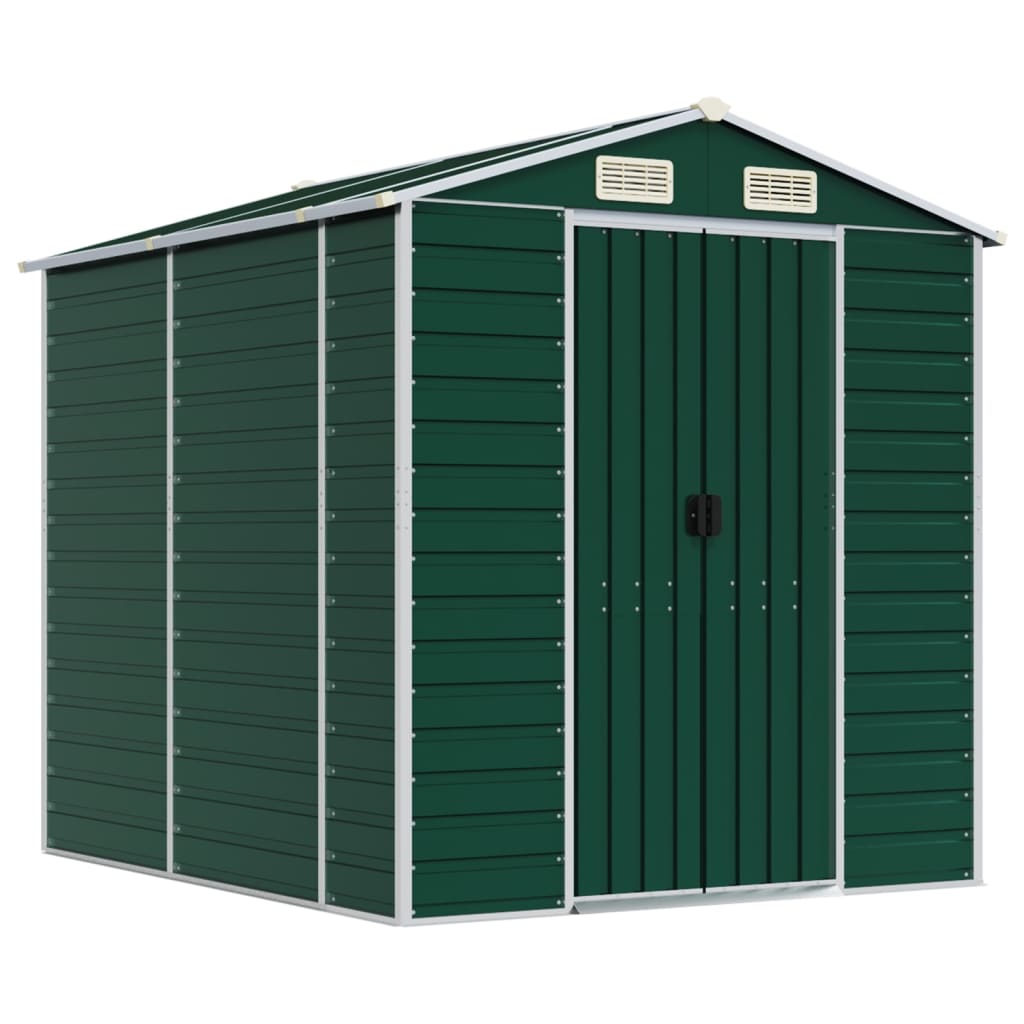VidaXL Abri de jardin 191x215x198 cm acier galvanisé vert