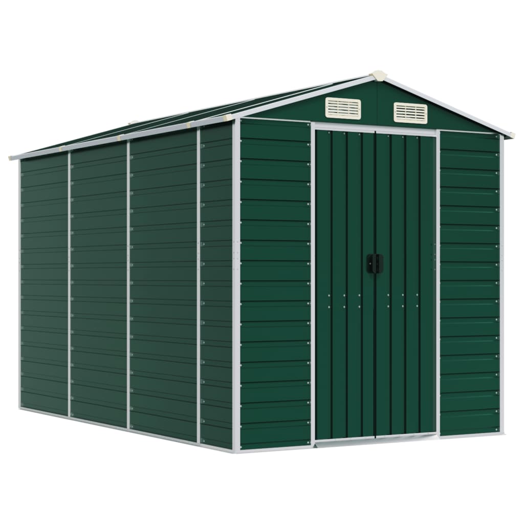 VidaXL Abri de jardin 191x300x198 cm acier galvanisé vert