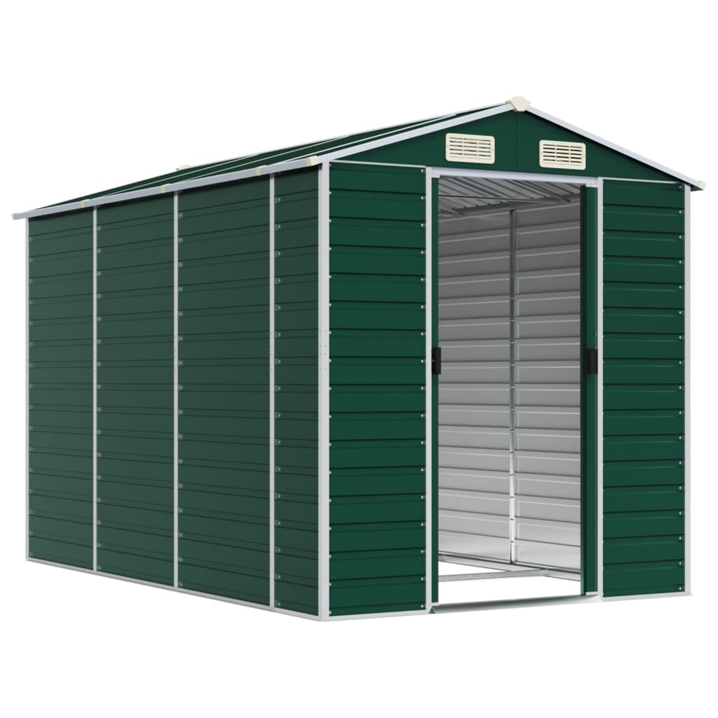 VidaXL Abri de jardin 191x300x198 cm acier galvanisé vert