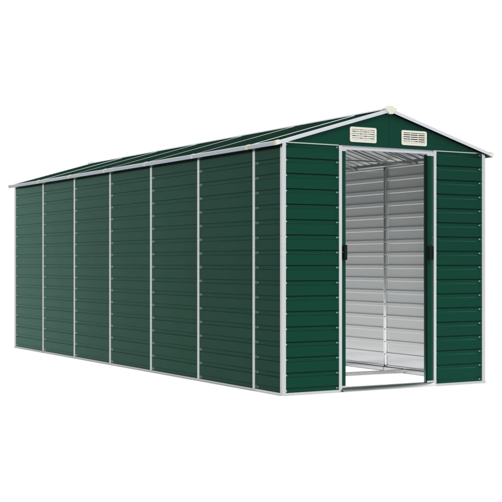 VidaXL Abri de jardin 191x555x198 cm acier galvanisé vert