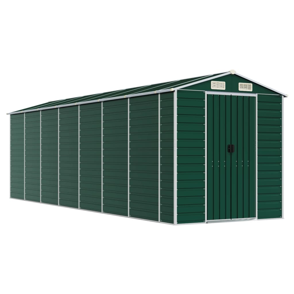 VidaXL Abri de jardin 191x640x198 cm acier galvanisé vert