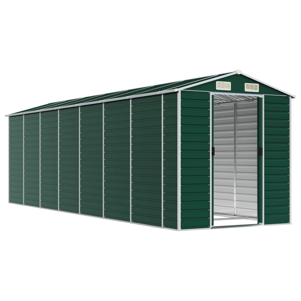 VidaXL Abri de jardin 191x640x198 cm acier galvanisé vert