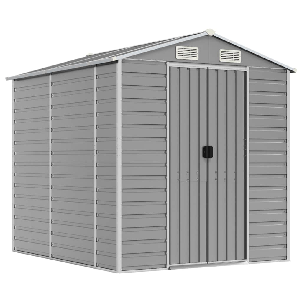 VidaXL Abri de jardin 191x215x198 cm acier galvanisé gris clair