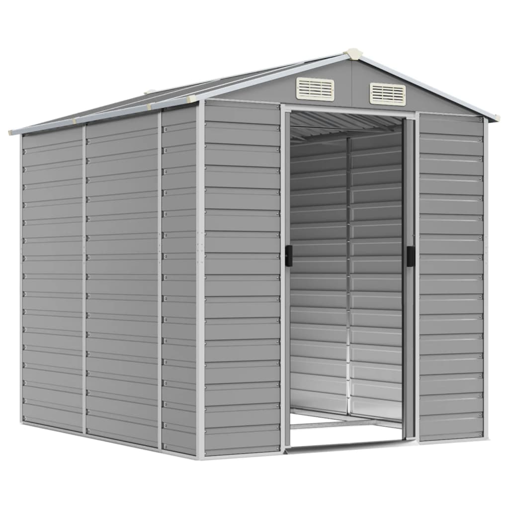 VidaXL Abri de jardin 191x215x198 cm acier galvanisé gris clair