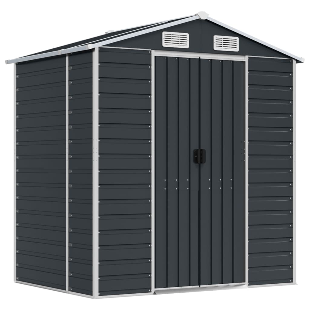 VidaXL Abri de jardin 191x130x198 cm acier galvanisé anthracite