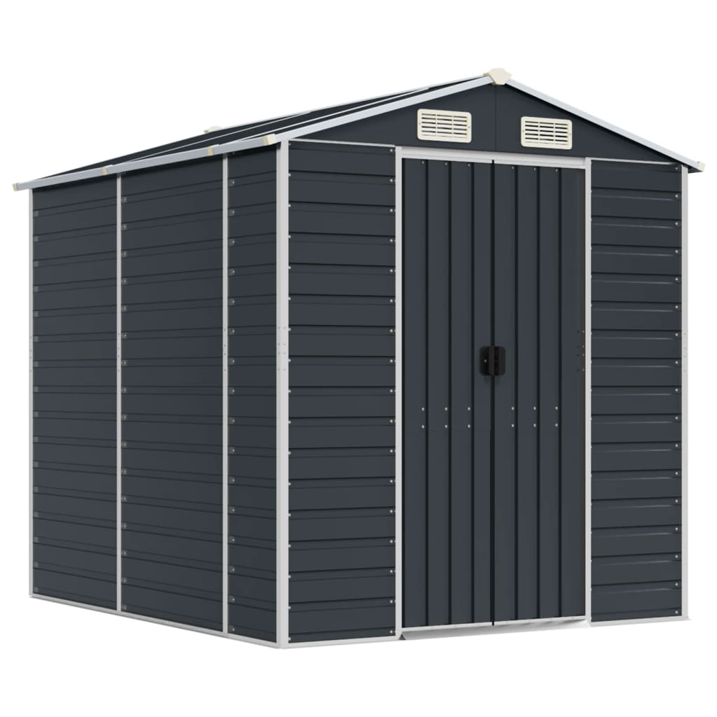 VidaXL Abri de jardin 191x215x198 cm acier galvanisé anthracite