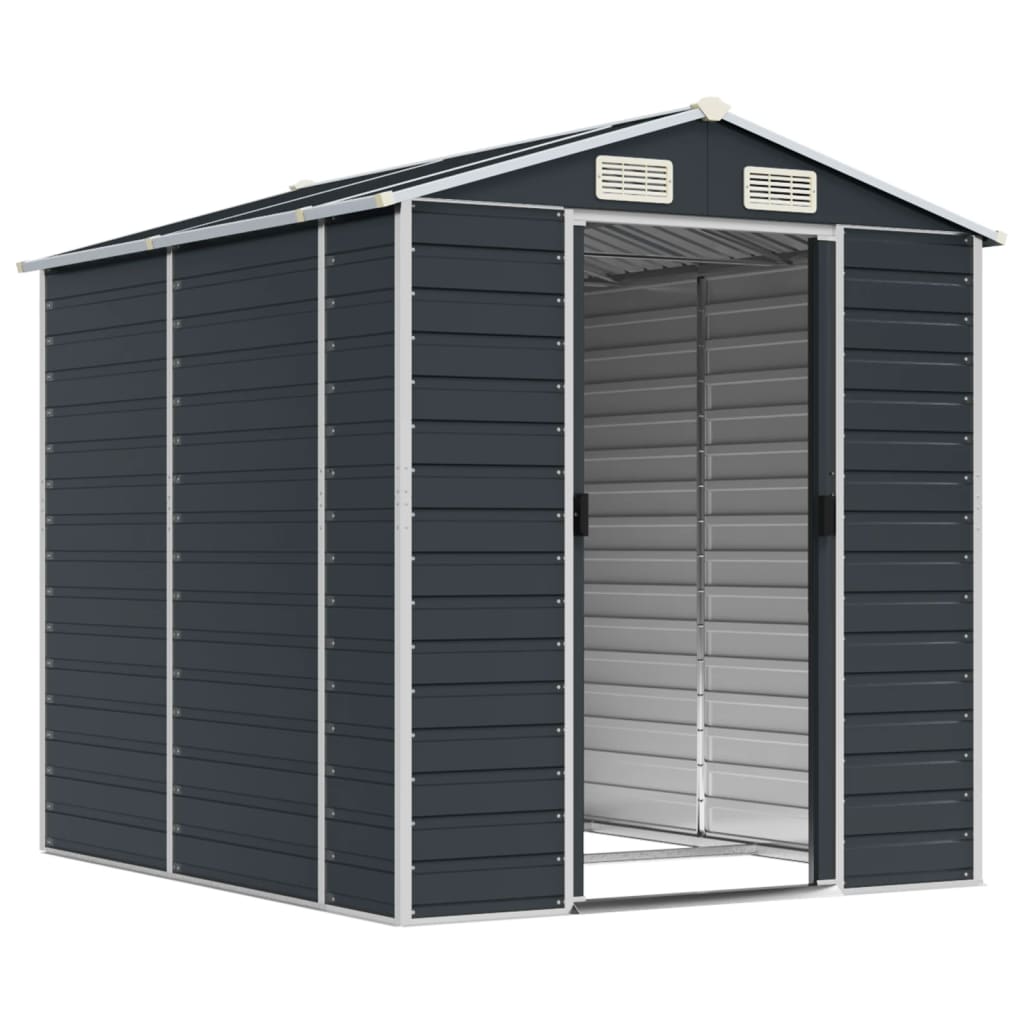 VidaXL Abri de jardin 191x215x198 cm acier galvanisé anthracite