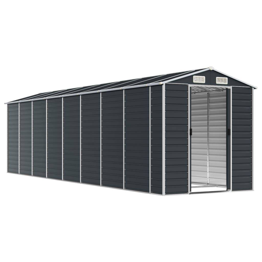 VidaXL Abri de jardin 191x725x198 cm acier galvanisé anthracite