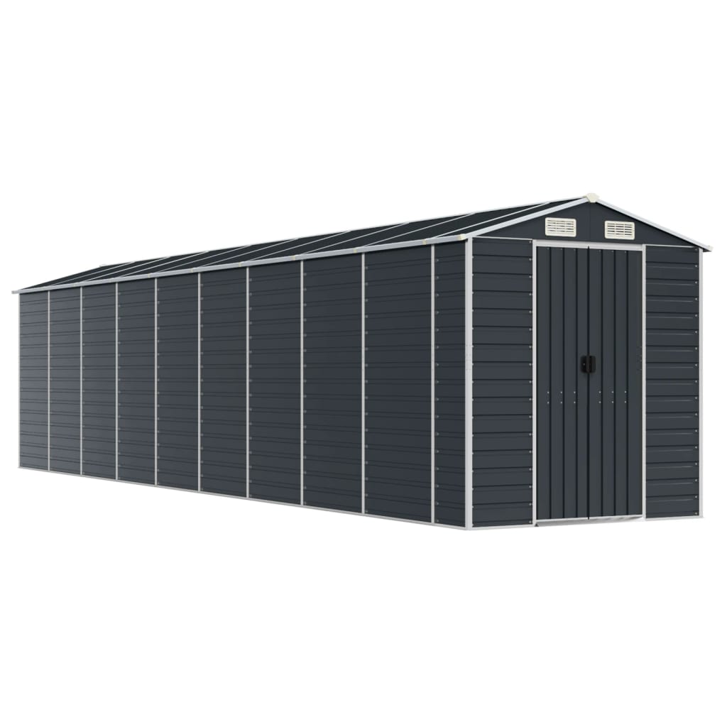VidaXL Abri de jardin 191x810x198 cm acier galvanisé anthracite