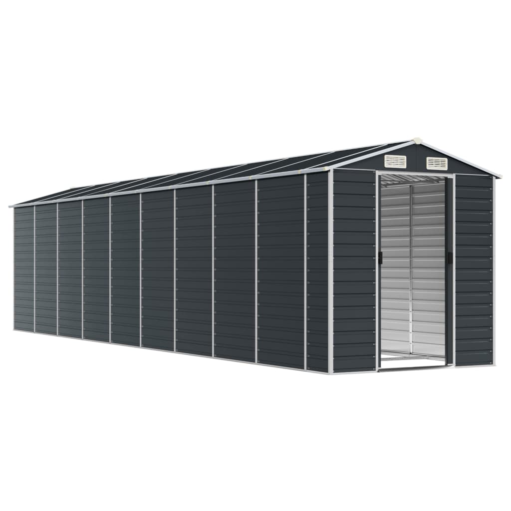 VidaXL Abri de jardin 191x810x198 cm acier galvanisé anthracite