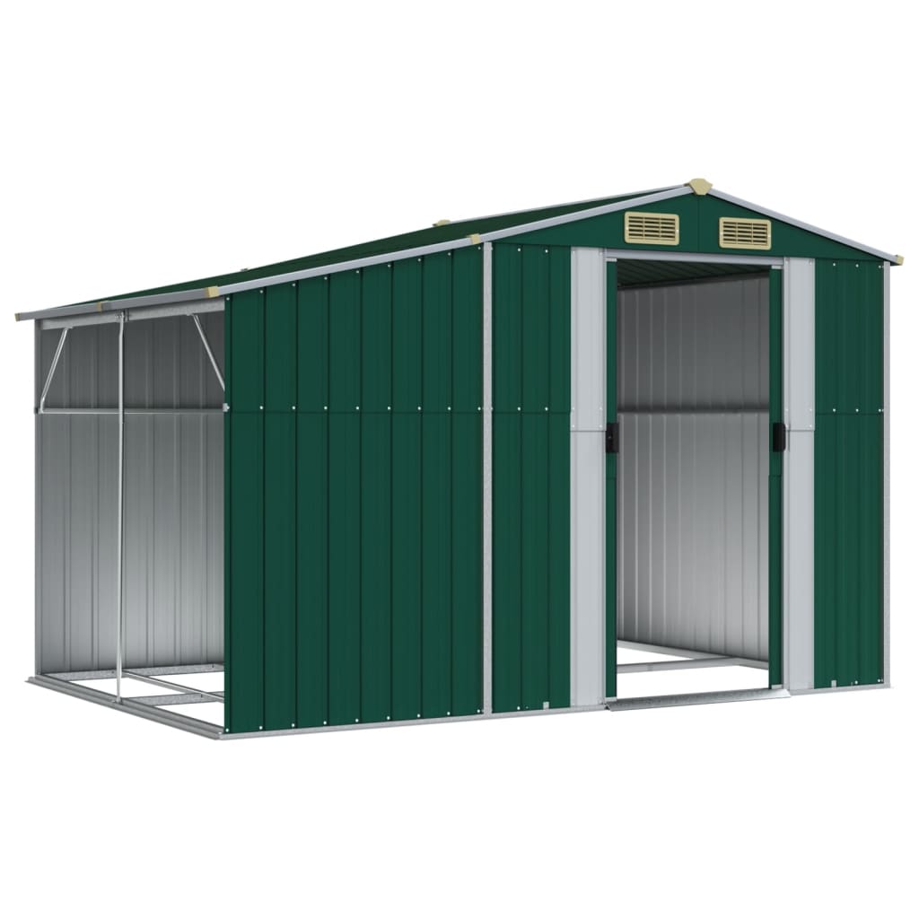 VidaXL Abri de jardin 277x192,5x179 cm acier galvanisé vert