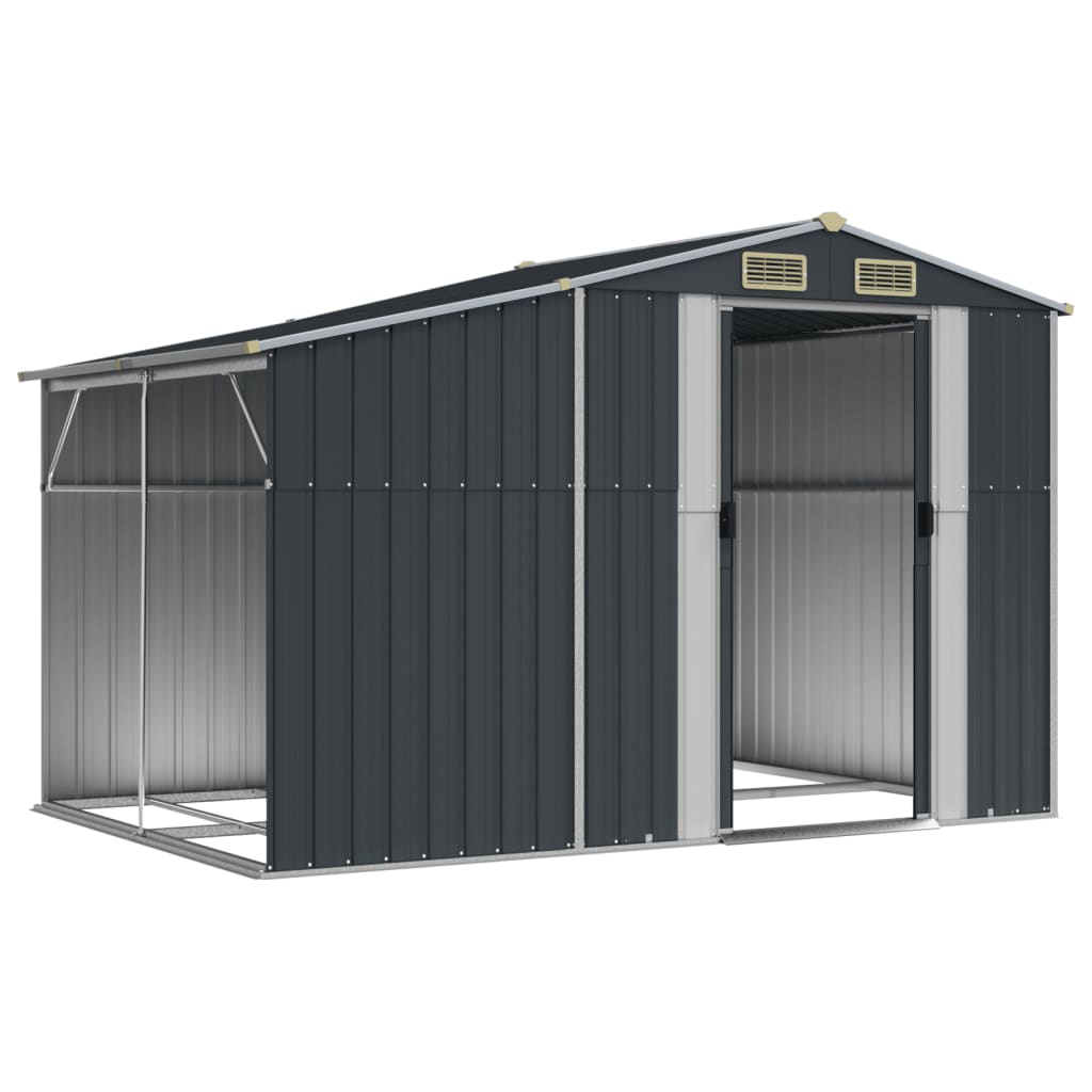 VidaXL Abri de jardin 277x192,5x179 cm acier galvanisé anthracite