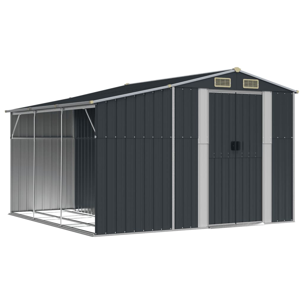 VidaXL Abri de Jardin 277x279x179 cm Acier Galvanisé Anthracite